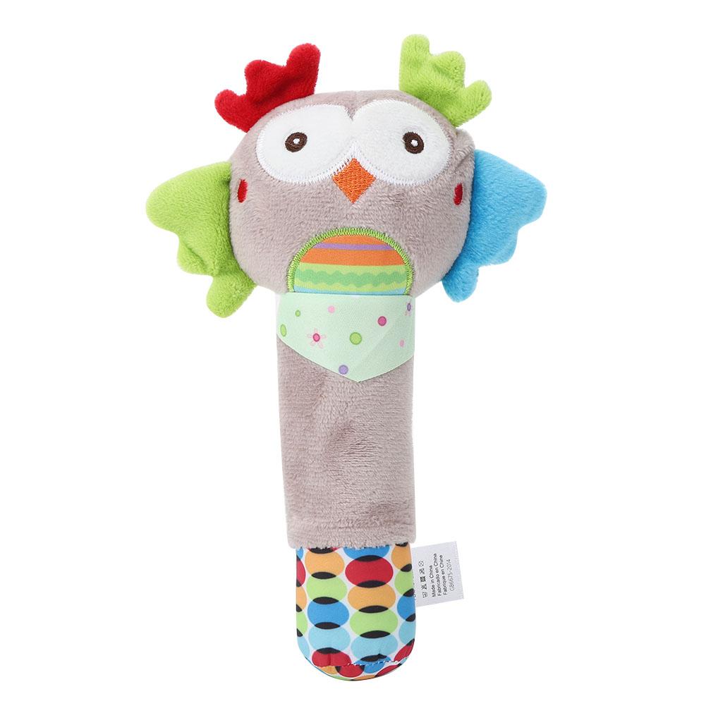 

Милая плюшевая мультяшная игрушка-погремушка в виде животного, ручные колокольчики, комфортная игрушка для детей, попугайчик