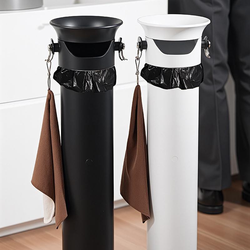 Large Capacity Coffee Knock Bucket With Towels Espresso Coffee Grounds Container Floor Collector Standing Tall Knock Trash Can