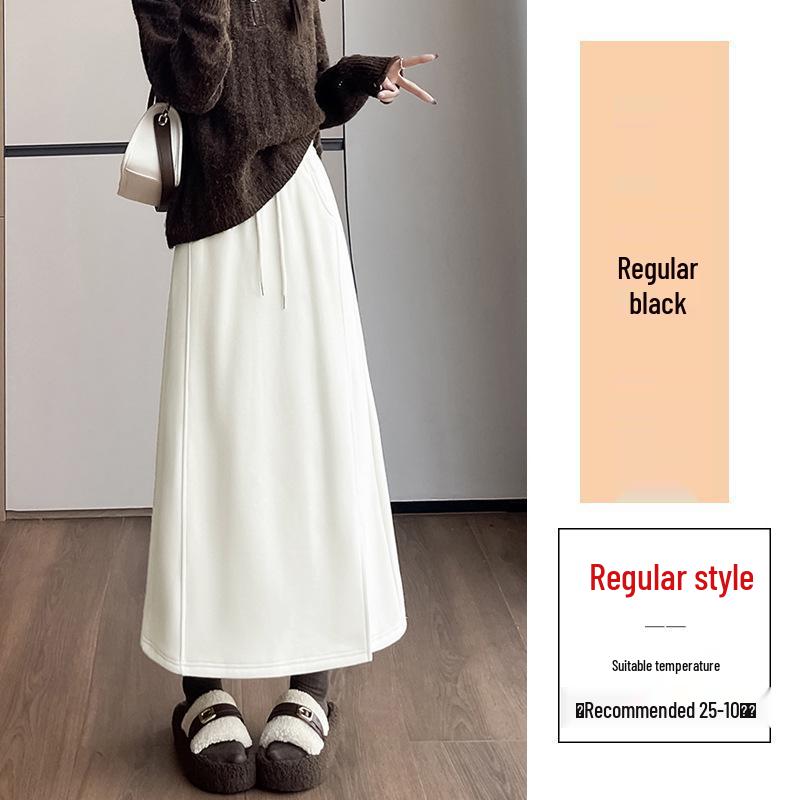 

Women s Winter 2024 High-End Plus Velvet Pencil Skirt - Thickened, Hip-Hugging Long Skirt 2XL