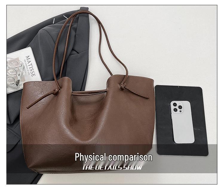 Korean Large Capacity Tote Bag - Women's 2025 Autumn/Winter Fashion Underarm Shoulder Bag