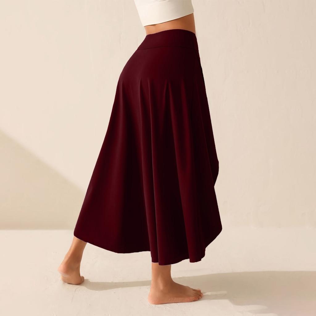 Women's Solid Color High Waist Temperament Elegant Slit Long Skirt Fashionable Slim Popular Skirt