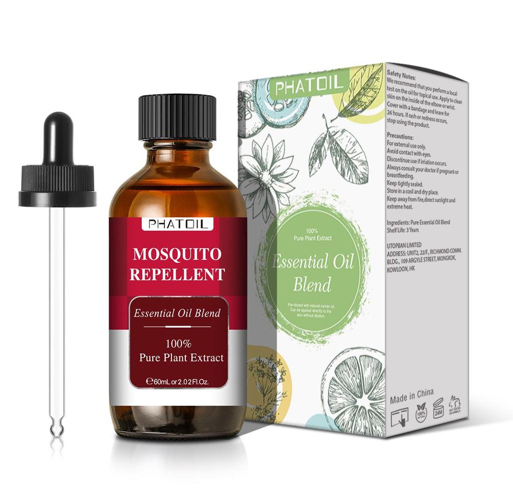 PHATOIL 60ML Essential Oil Blend for Anxiety Ease Sleep Easy Mosquito Repellent Pure Essential Oils and Carrier Oil for Slimming Hair Growth