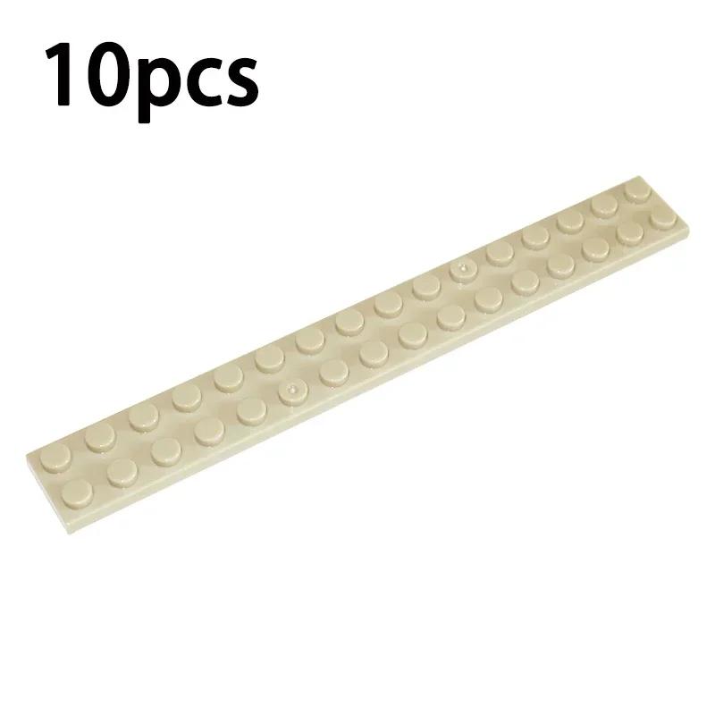 

Size 2x16 Dot Plate 10PCS MOC Assemble Particles 4282 DIY Building Blocks Figures Bricks Educational Creative Toy for Kid бежевый
