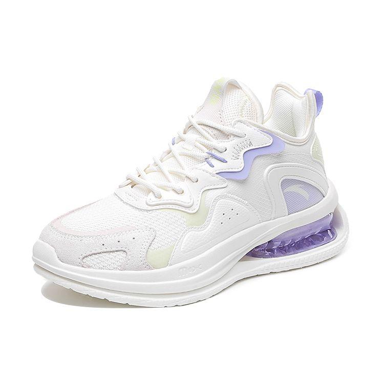 Anta Zapatillas Deportivas Casuales de Caña Baja con Absorción de Impactos Antideslizantes Resistentes al Desgaste para Mujer Blanco Morado 122138812-2