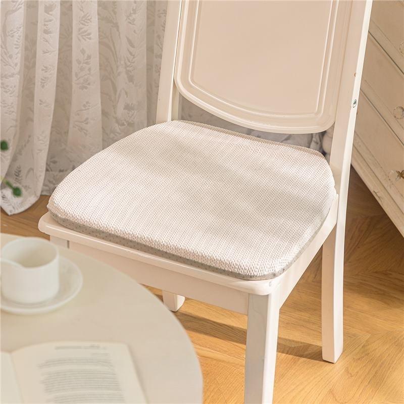 Detachable Chair Cushion Solid Color Anti Slip Comfortable Office Restaurant All Season Universal Simple Elastic Seat Cushion