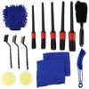 15pcs Detailing Dusting Brushes Kit Scrub Cleaning Tool for Car Interior Exterior Wheels Dashboard