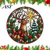 Holiday Glass Decorations Christmas Stained Style Window Cling, Rainbow Film Sun Catcher Static Effect Stickers Suncatcher Sticker for Home Shop Xmas