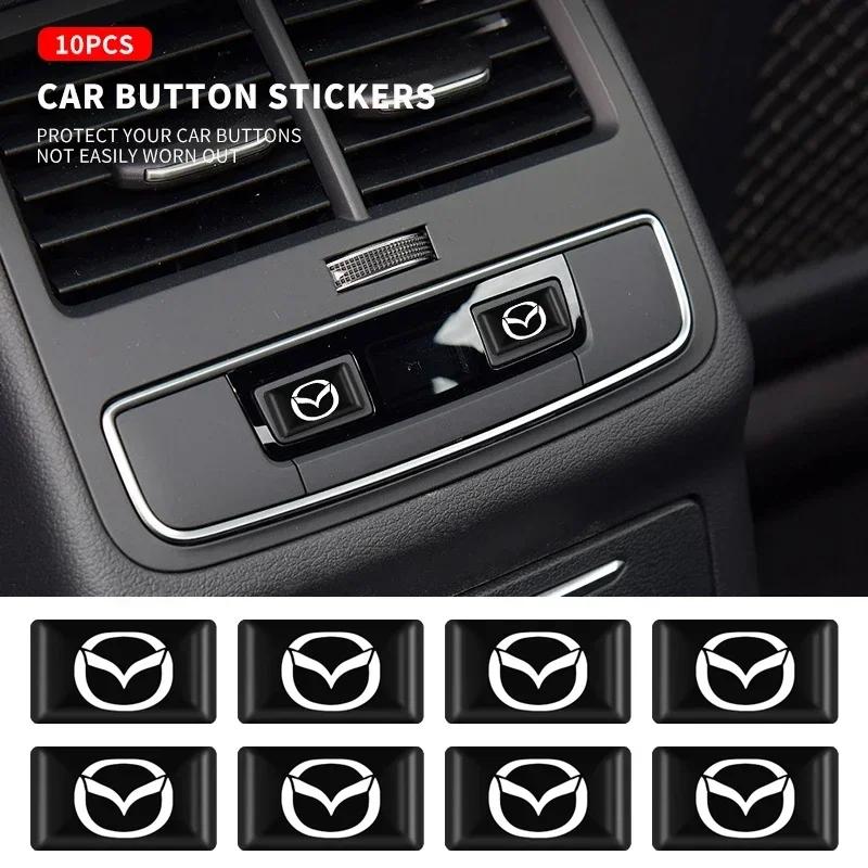 10 Stück 3D Epoxid Auto Lenkrad Kleine Aufkleber Für Mazda 3 6 2 5 Axela Atenza Demio CX3 CX5 CX7 CX30 MX3 MX5 Speed MPE MS