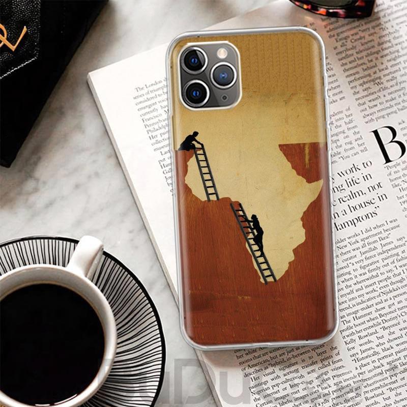 

Africa Map Geography Painted Cover For iPhone 16 15 14 13 12 11 Pro Max Apple Phone Case X XS 7 Plus 8 + Art Customized Print Sh iPhone 16 Pro