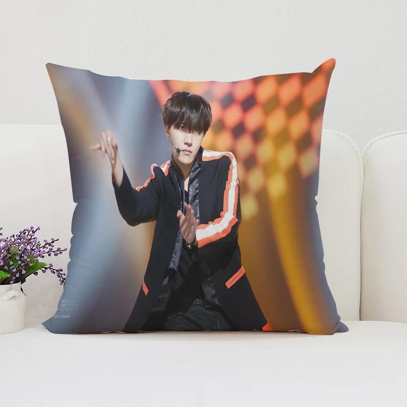 40x40cm Sofa Decoration Cushion Cover J-JHope  Double Sided Printed Pillow Cover Waist Cushion Car Cushion Fans Gifts
