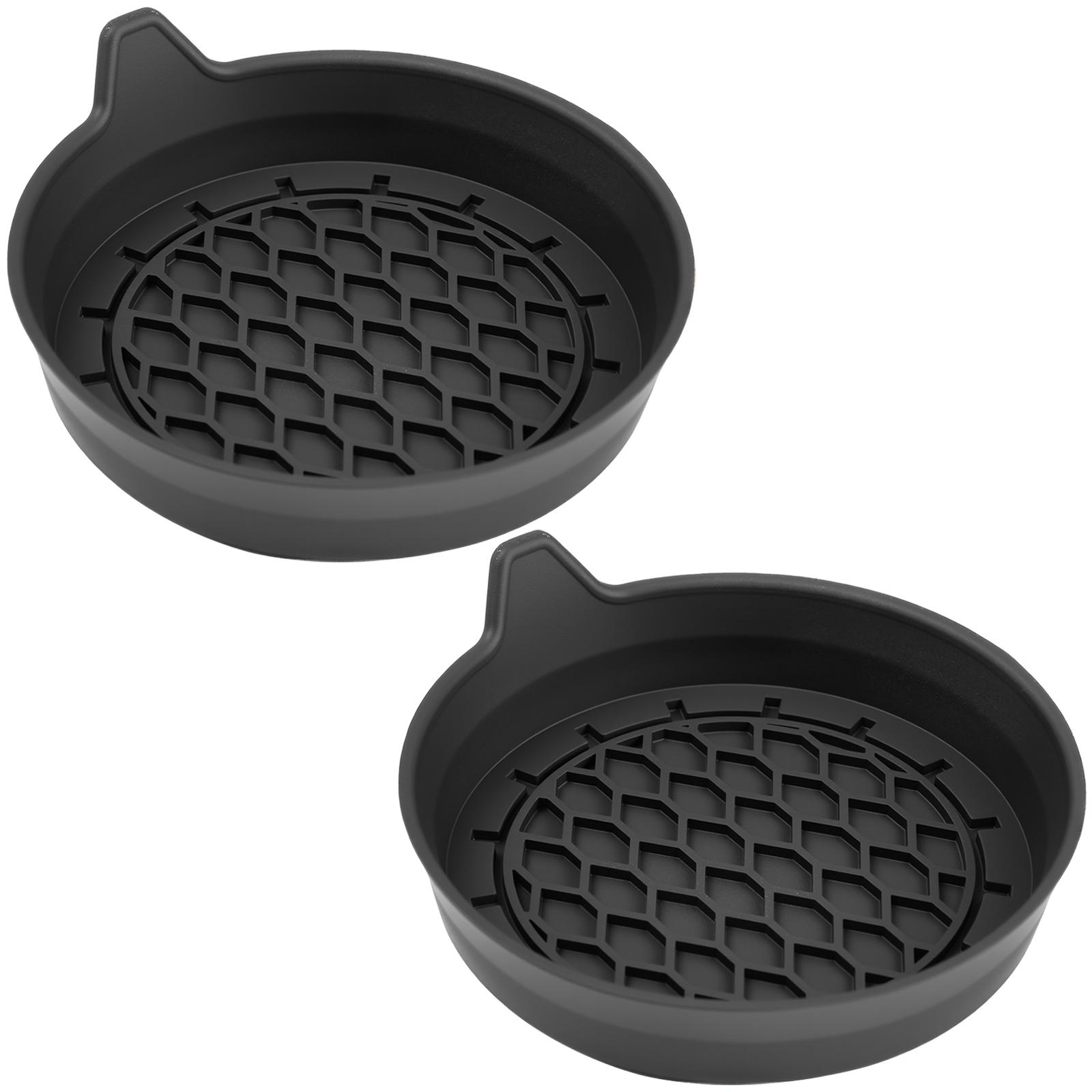 

2 шт. Автомобильная подставка для стакана Универсальная Нескользящая вставка Подкладки для подстаканников Коврик Аксессуары для интерьера Идеально подходит для большинства стаканов Черный чёрный