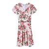 Retro Color Large Hem High Waist Slimming A- line Skirt Short Sleeve