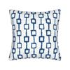 Geometric Shaped Blue Doodles Pillowcase Cushion Cover Geometric Ink Blue Throw Pillow Case Cover Home Zipper 40*40Cm