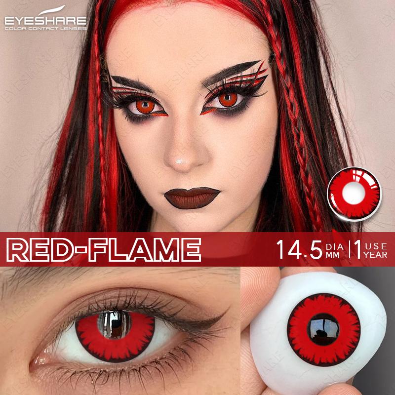 Eyeshare Halloween Cosplay Lenses Color Contact Lenses for Eyes 1pair Black Out Eye Lens Color Eye Lens White Contacts Lenses