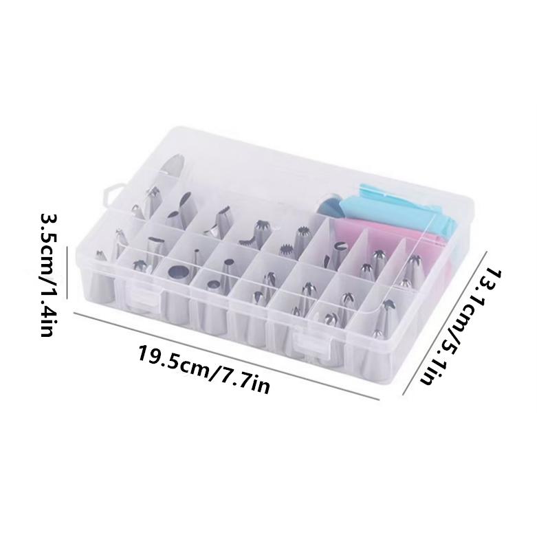 38Pcs Cake Decorating Tools Set Stainless Steel Icing Cream Piping Nozzle Tips Confectionery Pastry Bags for Cake Decoration