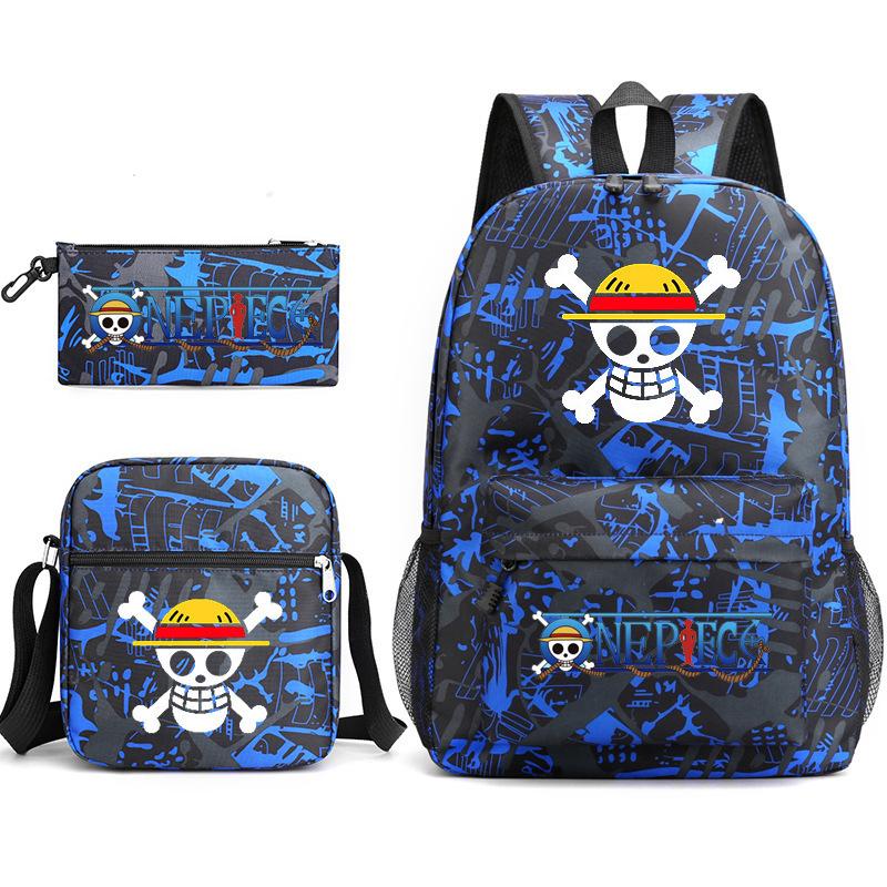 

Riman One Piece Backpack 3-Piece Set, Boys And Girls Laptop, Youth Schoolbag, Messenger Bag, Pencil Bag. School bag золотой