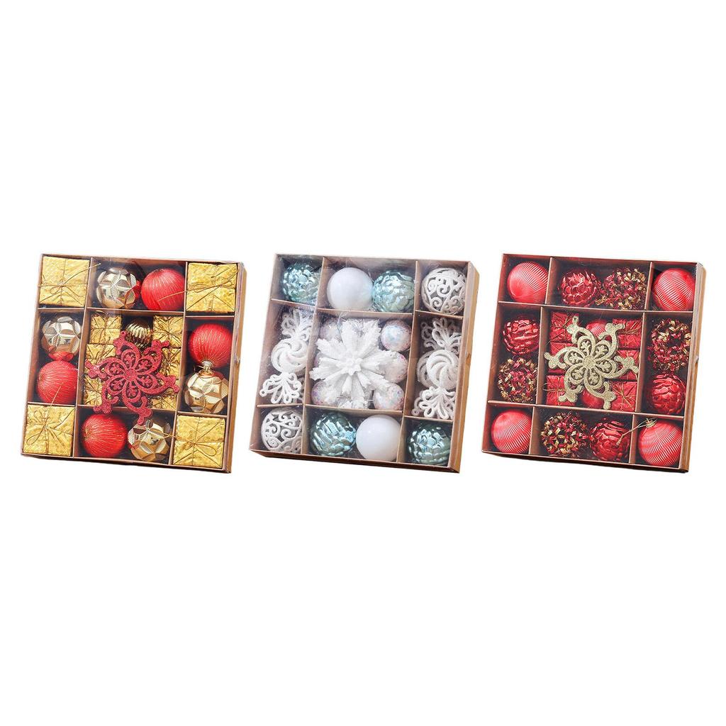 Christmas Ball Ornaments Set Pendants Xmas Baubles Xmas Decor for Living Room Party Supplies