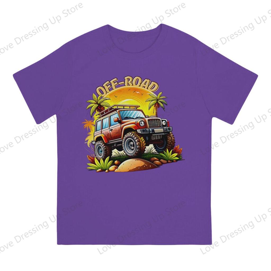 Offroad Adventure With Print Funny Short Sleeved Tshirt Unisex Unisex Trendy Loose Tops