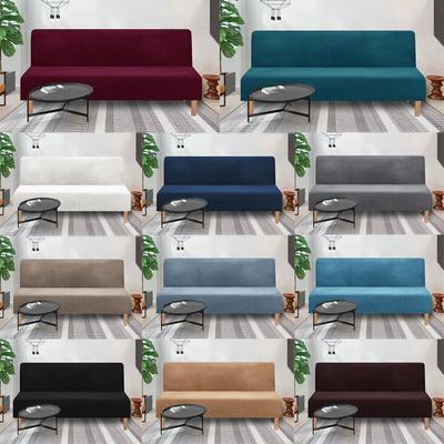 Velvet Stretch Foldable Sofa Bed Cover Futon Covers Elastic Slipcover Furniture Protector
