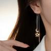 925 Sterling Silver Vintage Earrings For Women Trendy Simple Star Moon Earring Jewelry Prevent Allergy Party Accessories Gift