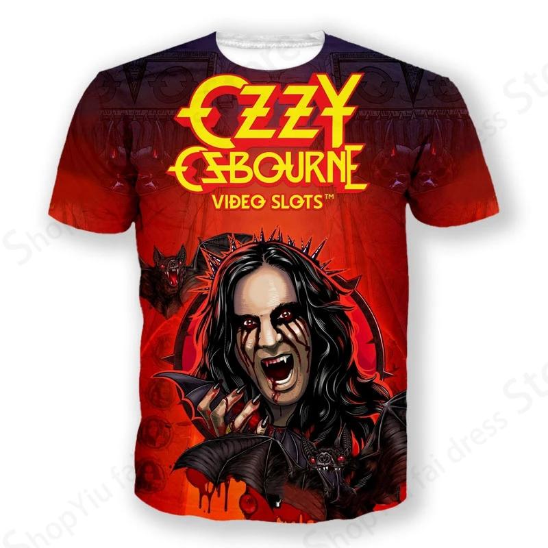 Maglietta Rock Band Ozzy Osbourne Maglietta Stampata 3D Uomo Donna Moda Maglietta Hip Hop Top Magliette Magliette Grafiche Vestiti Uomo Bambini