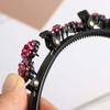 artifact Multi-storey Rhinestone Black Braided Hair Clip Toothed Clip Weave Head Hoop Styling Tool