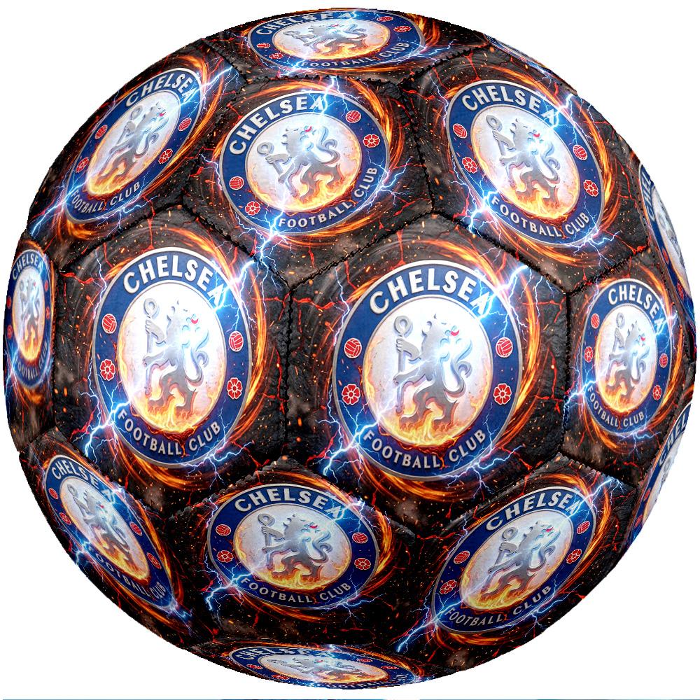 Chelsea FC Theme Soccer Ball Size 5 Soccer Ball Soft Touch Professional Training Football for Outdoor Sports