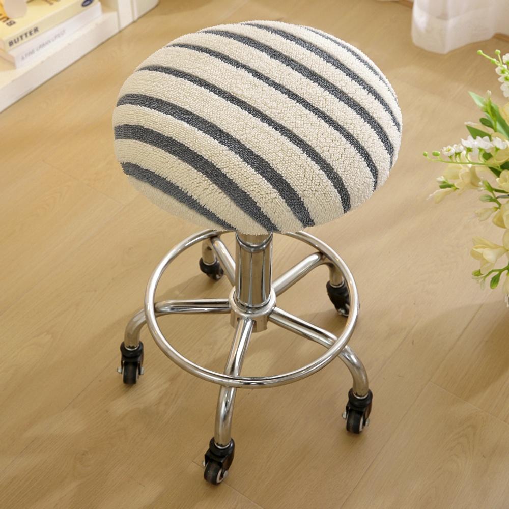 

1/10 шт. Утолщенный плюшевый чехол для вращающегося стула, круглый чехол для табурета, накидка на сиденье, чехол для поворотного стула, эластичный, мягкий, моющийся, подушка для стула 1pc