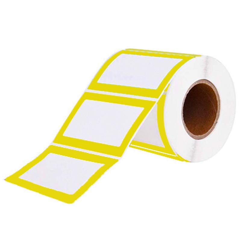 Red, Yellow, Blue, Green Name Stickers – 300 Sheets/Roll, Writable DIY Classification Stationery Adhesive Labels.