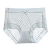 Women's Panties Seamless Anti-bacterial Crotch Mid Waist Plus Size Sheer Mesh Women's Underwear Girly Briefs Thin