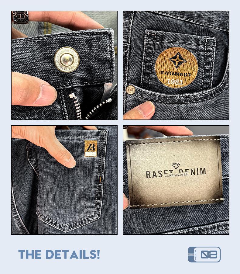 Summer Thin Jeans Men's Stretch Versatile Pants Loose Straight Leg Men's Pants