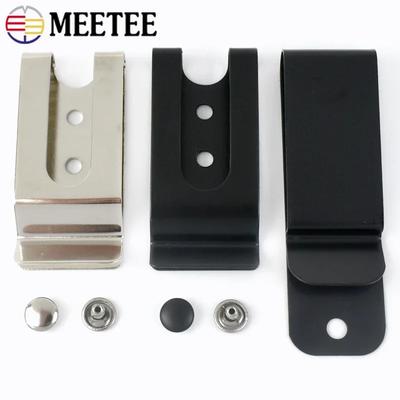 2/5 Stück Meetee Metallschnalle Gürtel Tasche Band Clip Verschluss Geldbörse Gegensprechanlage Scheide Nagellöcher Haken Schnallen DIY Hardware Zubehör