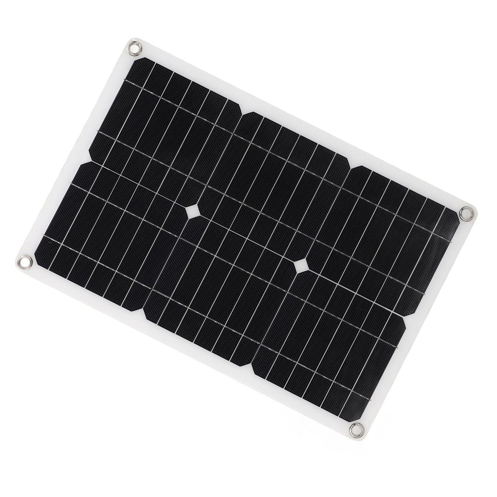18V 20W Portable Solar Panel Semi Flexible Monocrystalline Waterproof Solar Charge Panel for