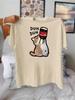 Cute Cartoon Cat DUN DUN Soda Can Womens Crewneck Casual Short Sleeve TShirt Summer Harajuku Streetwear Tops Tees