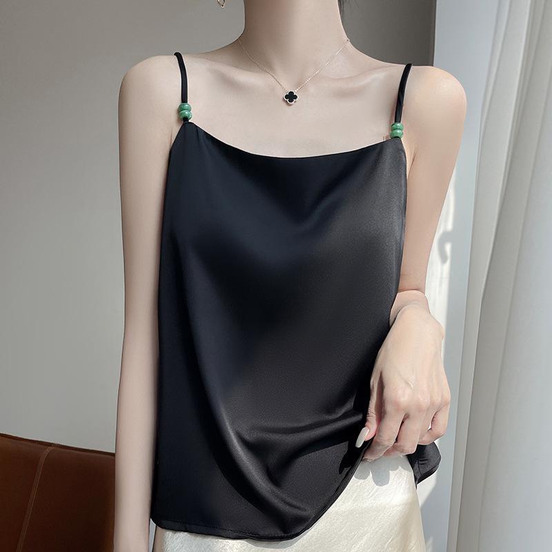 Women s One-Shoulder Faux Silk Satin Camisole 3XL (150-160)
