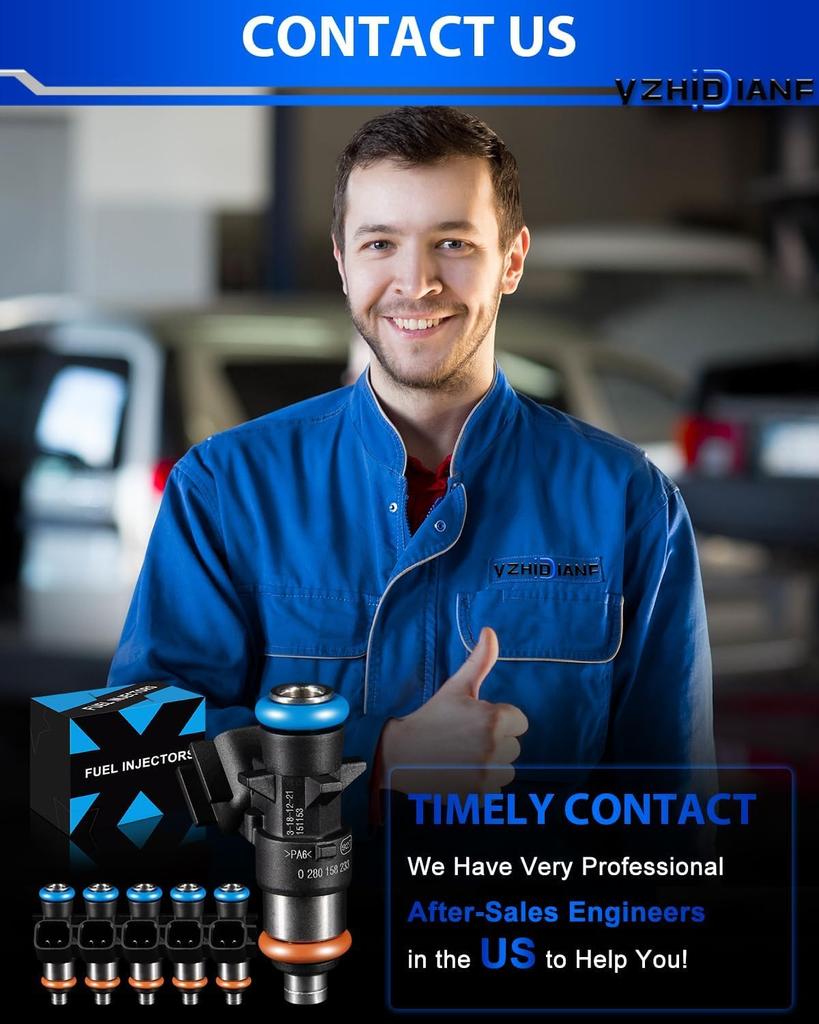 YZHIDIANF Fuel Injector 0280158233 Fits: Ram 2014-2019 3.6L V6 Promaster 1500 2500 3500 For