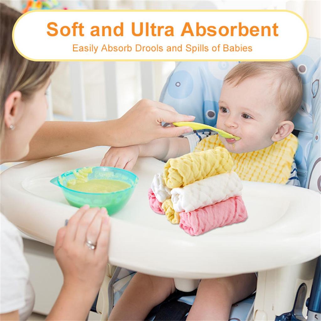 5/6 Stück/Los Babyhandtücher 6 Lagen Baumwolle Weich Baby Taschentuch 28*28cm Säugling Gesichtstuch Spucktücher Sachen für Neugeborene