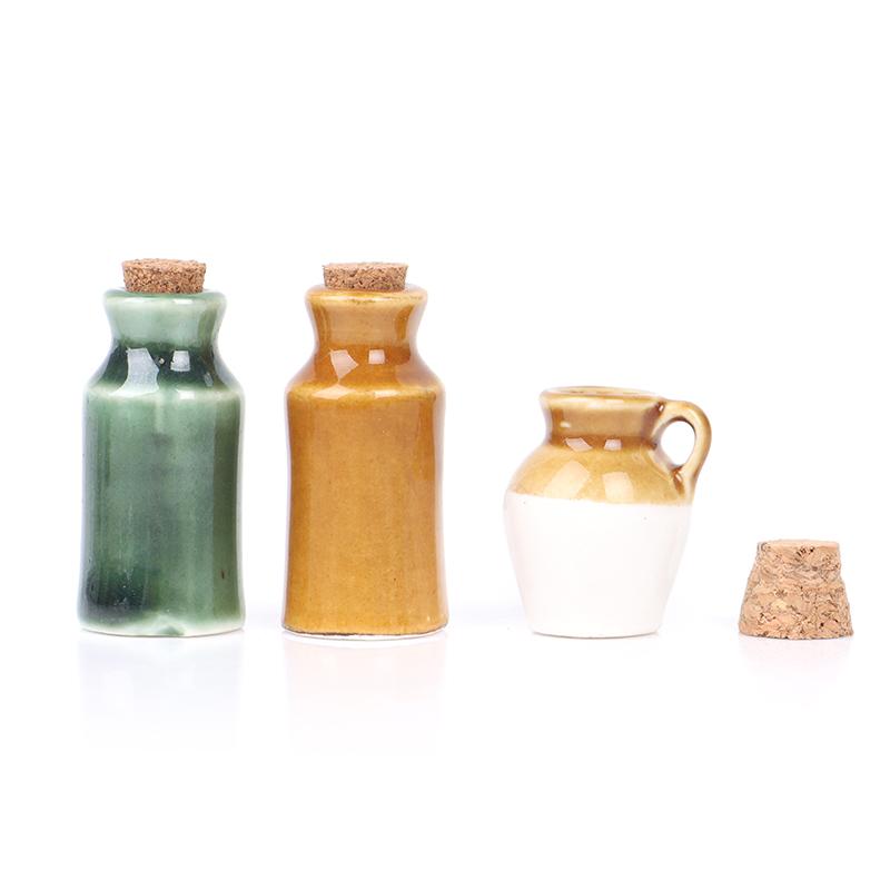 1:12 Dollhouse Miniature Ceramics Jar Seasoning Jar Kitchen Toy Home Decor