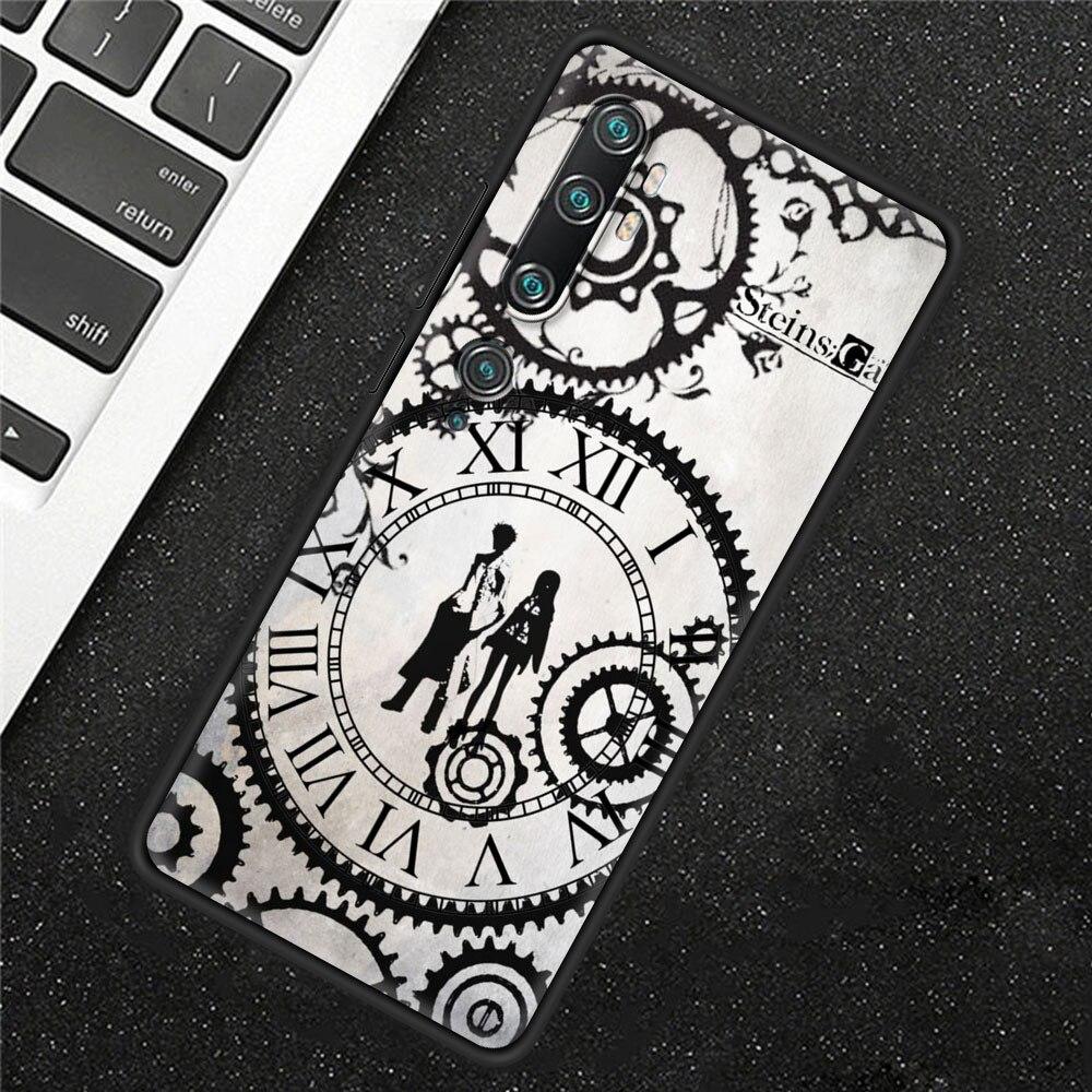 Steins Gate Okabe Anime Manga Hülle für Xiaomi Mi Poco X3 NFC M3 Pro Note 10 Lite 11 10T Pro 5G 9T Weiche Handy Coque Schwarze Hülle