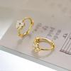 Korean Fashion Fresh Flower Enamel Hoop Earrings for Women Dripping Oil Huggies Earrings Girl Charm Cute Ears Party Jewelry Gift