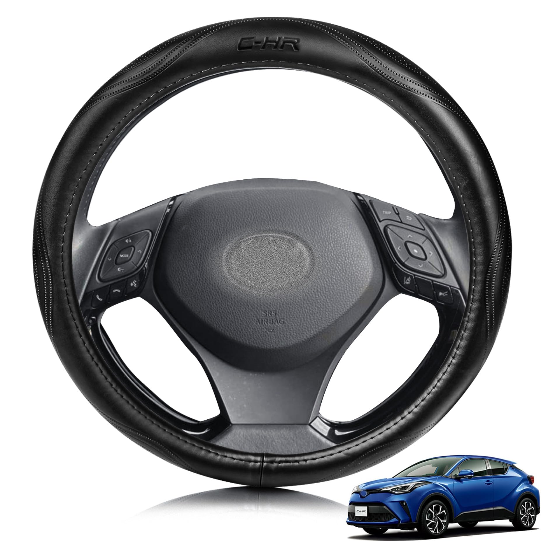 

ElitingCar Steering Wheel Cover for Toyota NGX50 Premium Genuine Stylish 3D Exclusive Car Reinforced Aging Easy Interior Dress Up Your Round 1 Piece чёрный