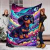 1pc Dachshund FantasyOutdoor Blanket, Soft And Comfortable Blanket, Casual Warm Outdoor Blanket, Good Birthday Gift yy260328067