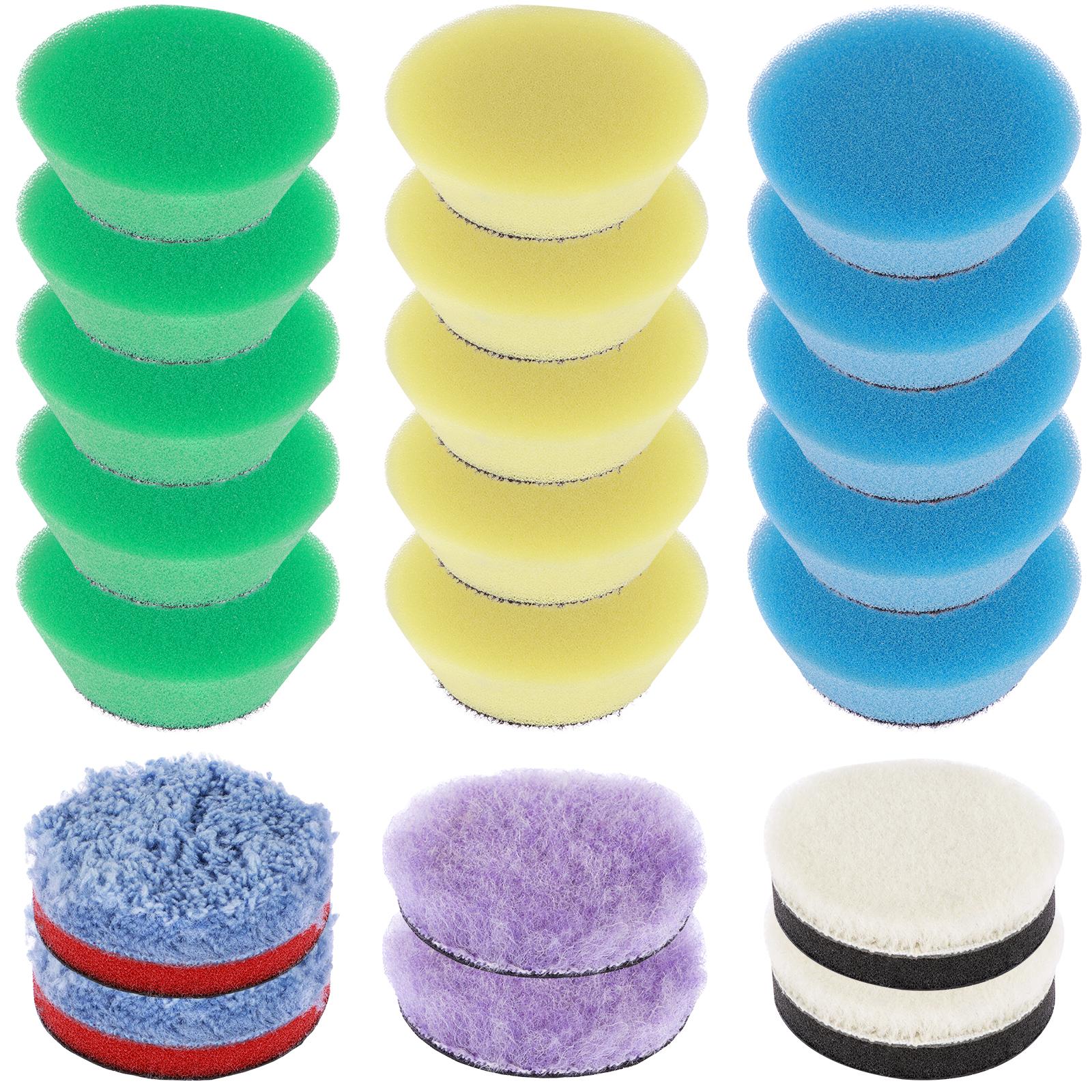 

21 шт. Т-образная губка для полировки деталей автомобиля, мини-полировочные диски, набор для шлифовки автомобиля, вощения, герметизации, глазури