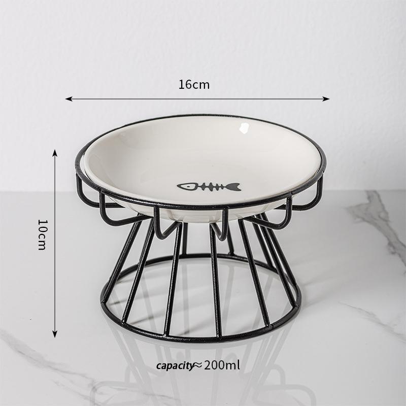 Keramická zvýšená miska pro mazlíčky Jídlo Voda Pamlsky Pro Kočky A Psa Kočičí Stojanová Miska Psí Potřeby Venkovní Krmení Pítka Příslušenství