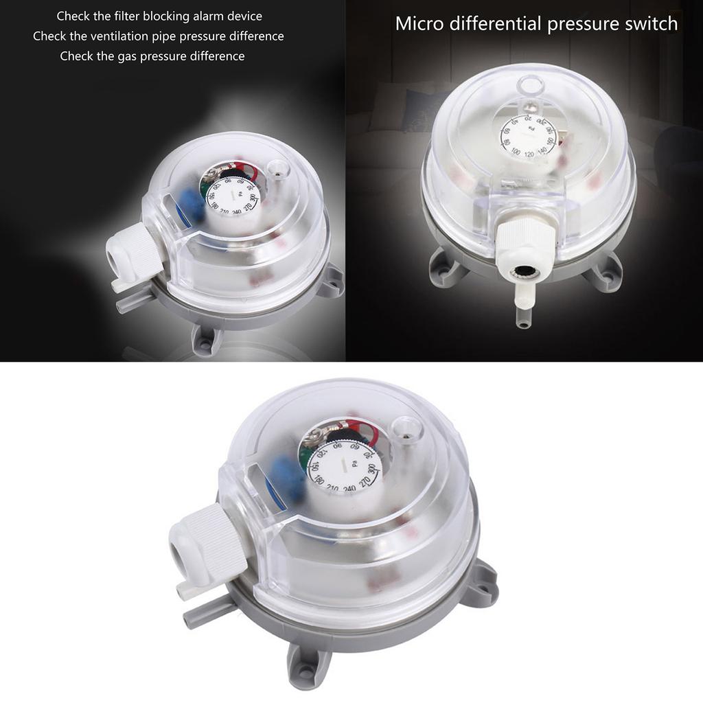 Adjustable Air Differential Pressure Switches Small Sensitivity 20 200Pa/30 300Pa/50 500Pa Portable for HVAC Systems