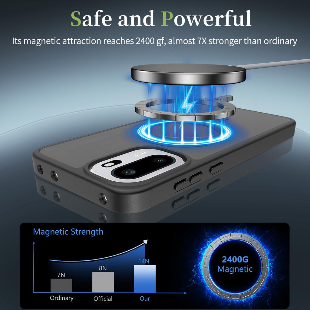 Haptik Magnetische Handyhülle Für OnePlus Ace 6 6T 15R 6,83 Zoll Magsafe Kabelloses Laden TPU-Rahmen Hartplastik-Rückseite