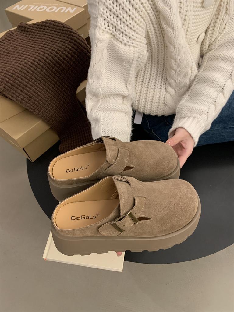 Women Summer Comfy Slippers Sandals Slip on Shoes Loafer Flats Platform Wedge Elthnic Loafer 2025 New Mules For Women