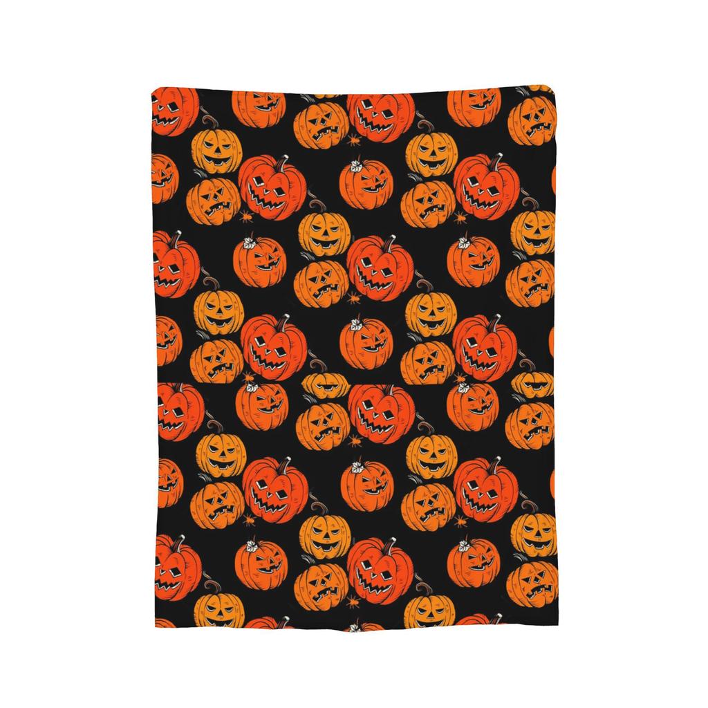 Halloween Ghosts Foral Blankets Fleece Summer Air Conditioning Pumpkin Portable Super Soft Throw Blanket for Home Travel Quilt