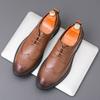 Spring and Autumn Leather Shoes Men's Brock Business Dress Leather Shoes Men's Wedding Groom Shoes