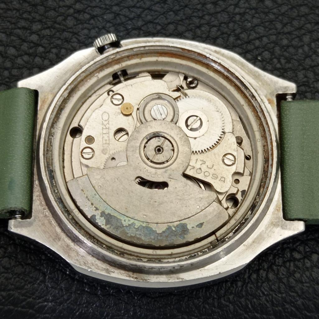 AUTOMATIC VINTAGE SEIKO 5 7009A JAPAN MENS GREEN COLOR DIAL WATCH a500760-5 R154-a500760